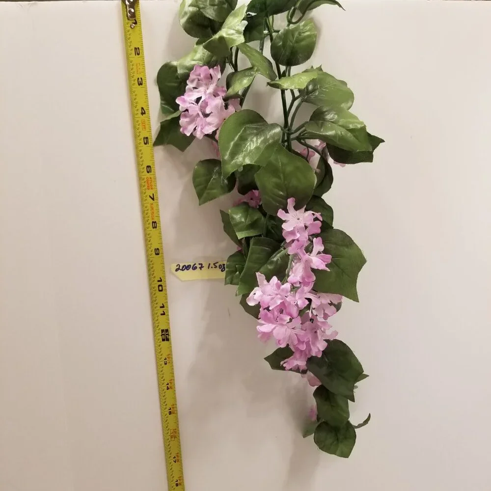 1 (one) 17” Height Artificial Flower Wisteria Stem, Purple Color